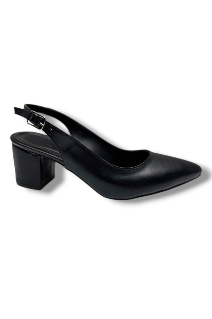 C-Shoes CV100-26 Cilt Sivri Burun Kalın Topuklu Kadın Ayakkabı(6cm)