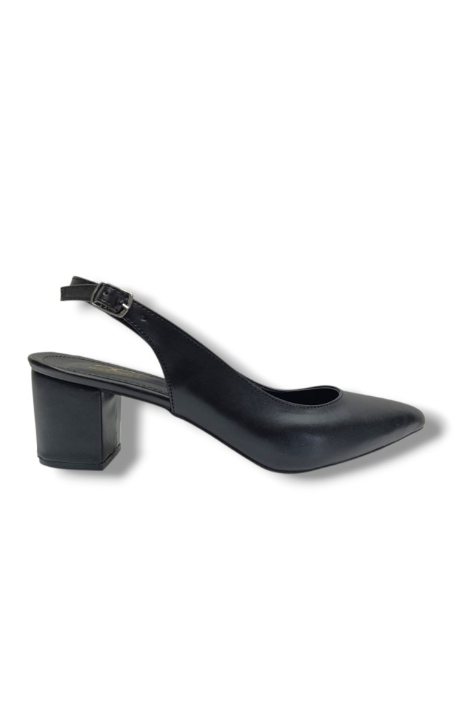 C-Shoes CV110-25 Cilt Sivri Burun Kalın Topuk Arkası Açık Kadın Ayakkabı 41-42