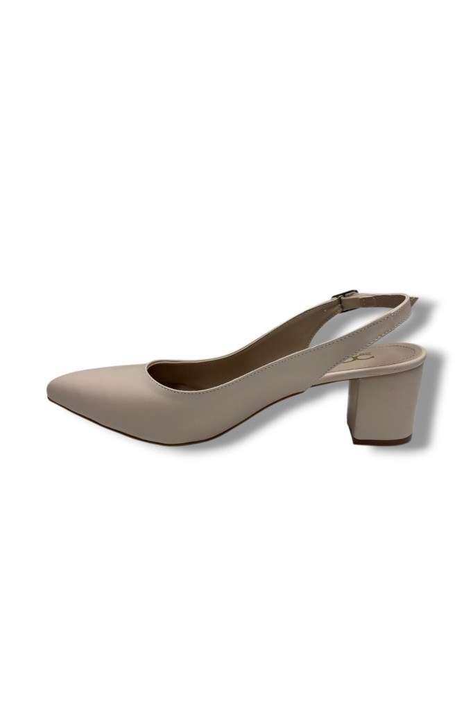 C-Shoes CV110-25 Cilt Sivri Burun Kalın Topuk Arkası Açık Kadın Ayakkabı 41-42