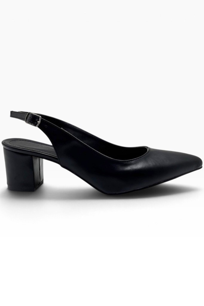 C-Shoes CV110-27 Cilt Sivri Burun Kalın Topuklu Kadın Ayakkabı 41-42(6cm)