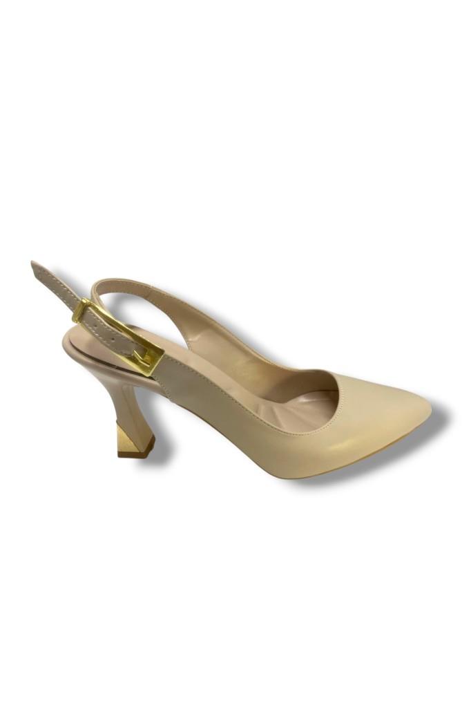 C-Shoes J800-25 Arkası Açık İnce Topuk Kadın Stiletto