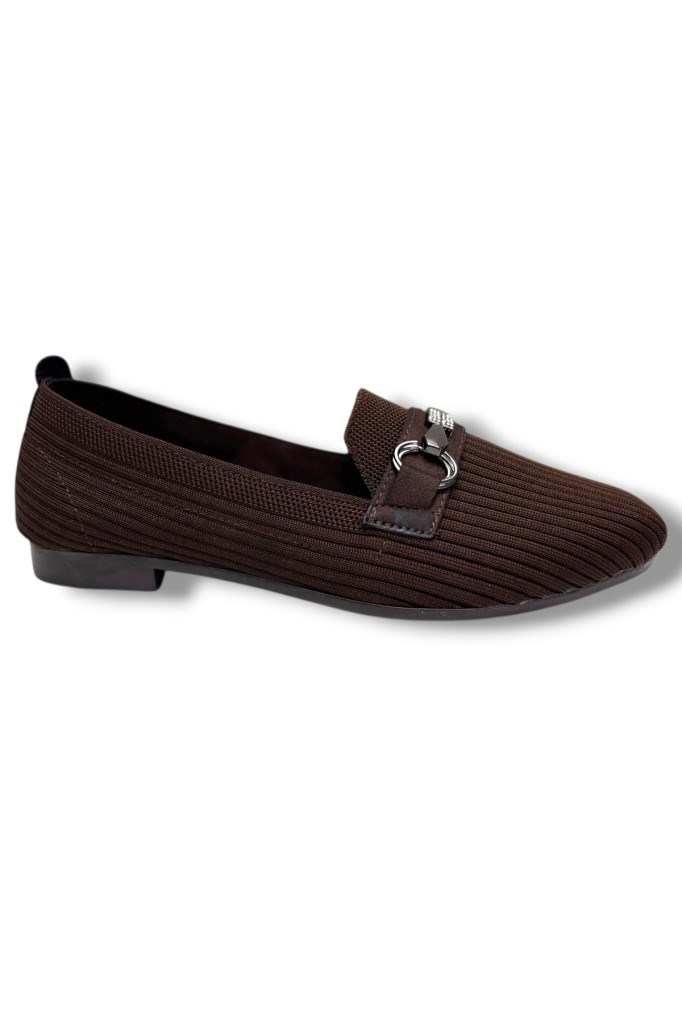 C-Shoes SG3185-26 Triko Taşlı  MW Toka Anatomik Kadın Babet