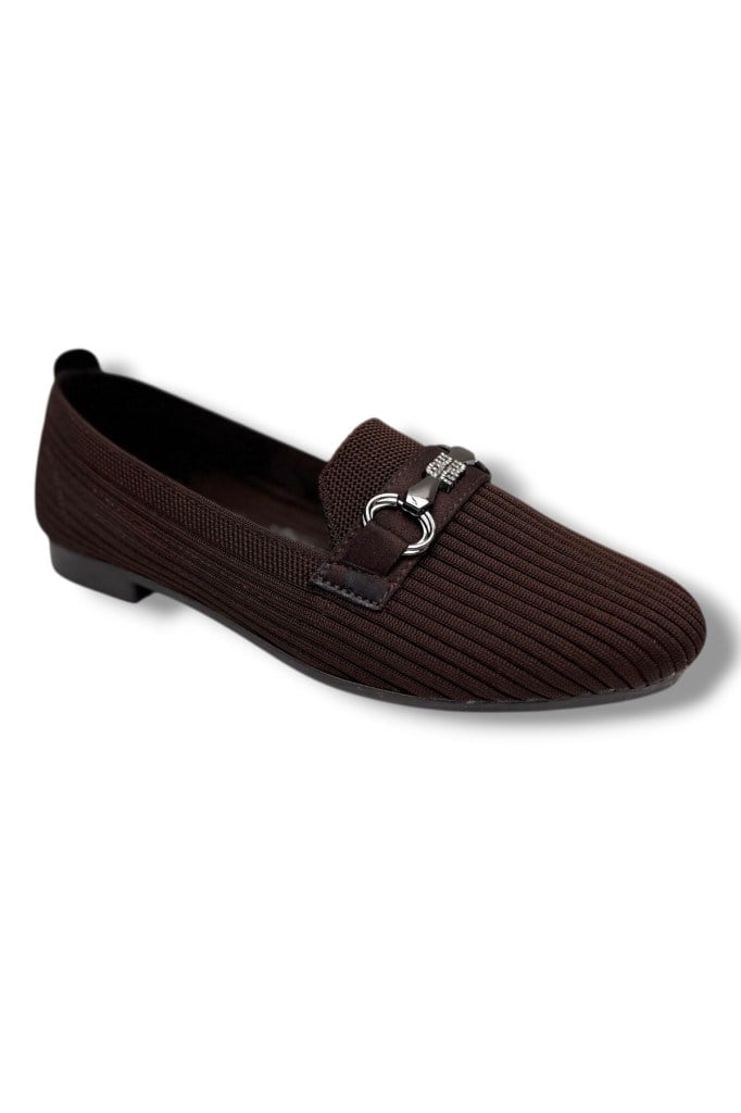 C-Shoes SG3185-26 Triko Taşlı  MW Toka Anatomik Kadın Babet