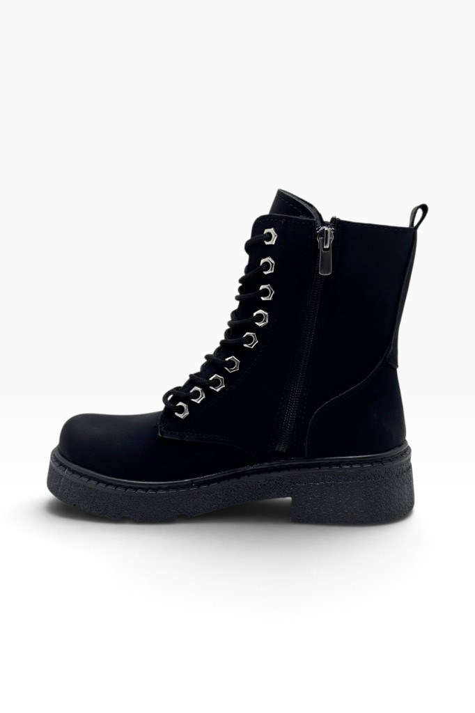 C-Shoes SL1508-27 Yağlı Deri Anatoik Bağcıklı Fermuarlı Kadın Bot