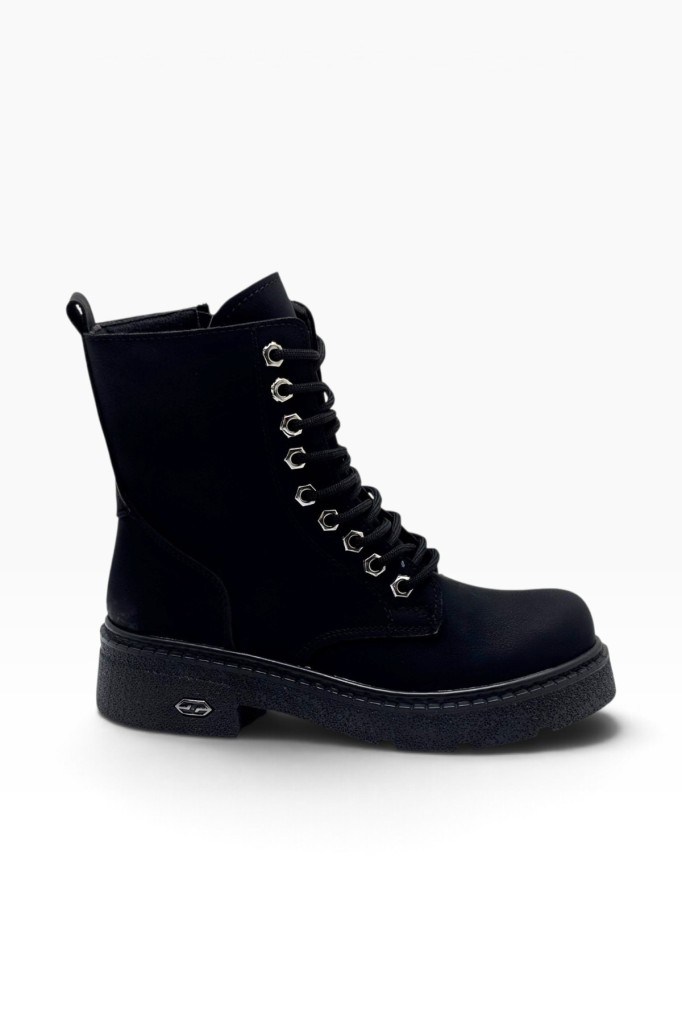 C-Shoes SL1508-27 Yağlı Deri Anatoik Bağcıklı Fermuarlı Kadın Bot