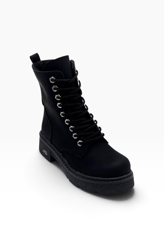 C-Shoes SL1508-27 Yağlı Deri Anatoik Bağcıklı Fermuarlı Kadın Bot
