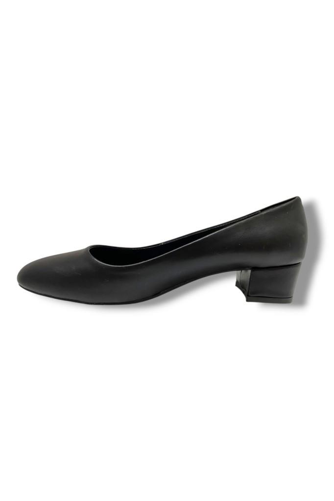 C-Shoes TR30-25 Deri Oval Burun Kalın Topuklu Kadın Ayakkabı 41-42