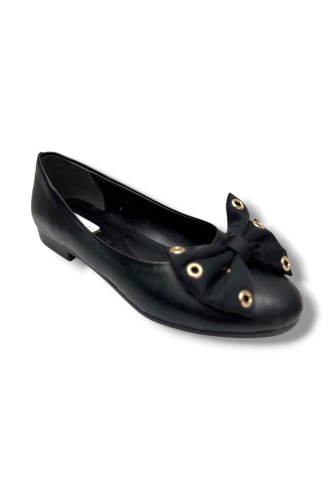 C-Shoes YS304-26 Cilt Kapsüllü Saten Papyonlu Anatomik Kadın Babet