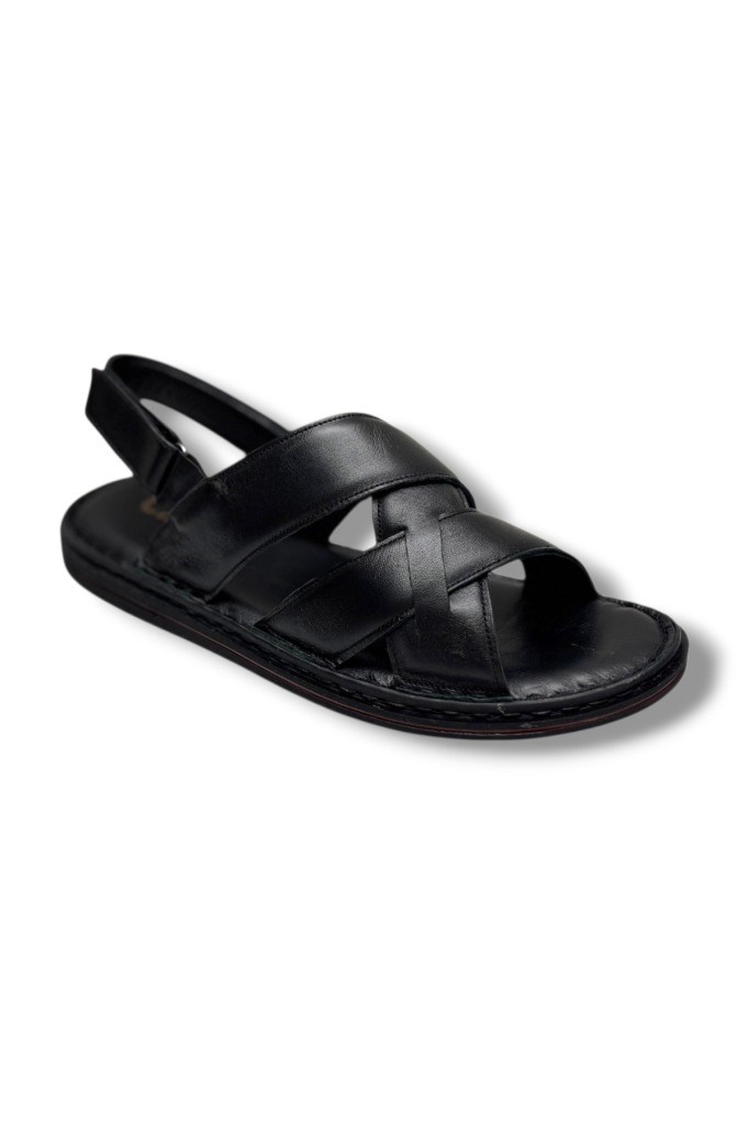 Cakgo 241-26 Hakiki Deri Ultra Soft Çapraz Bant Anatomik Erkek Sandalet
