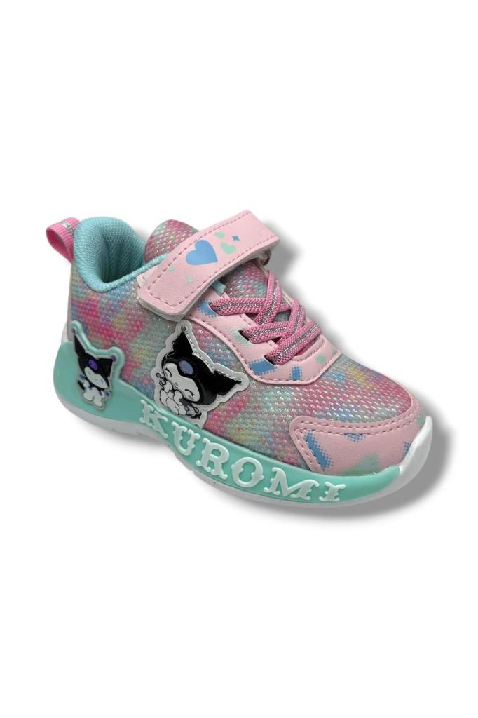 Cakgo Kuromi 724-26 Anorak Parlak Deri Anatomik Kız Çocuk Sneaker Pembe Yeşil 26-30