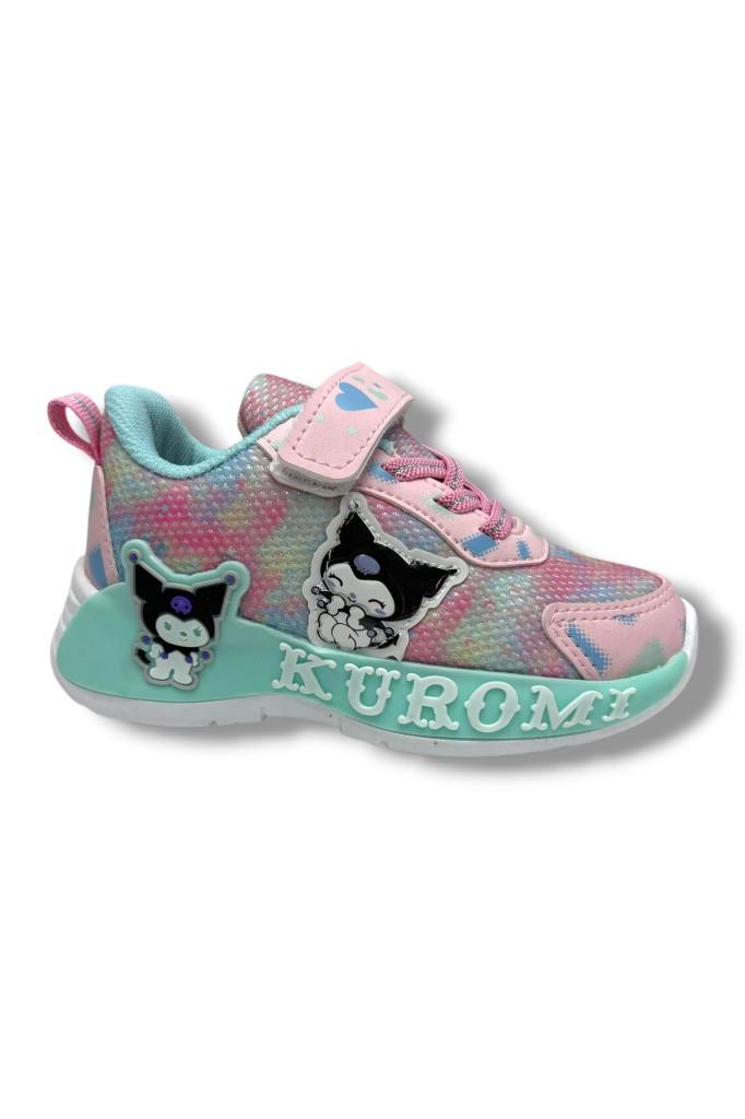 Cakgo Kuromi 724-26 Anorak Parlak Deri Anatomik Kız Çocuk Sneaker Pembe Yeşil 26-30