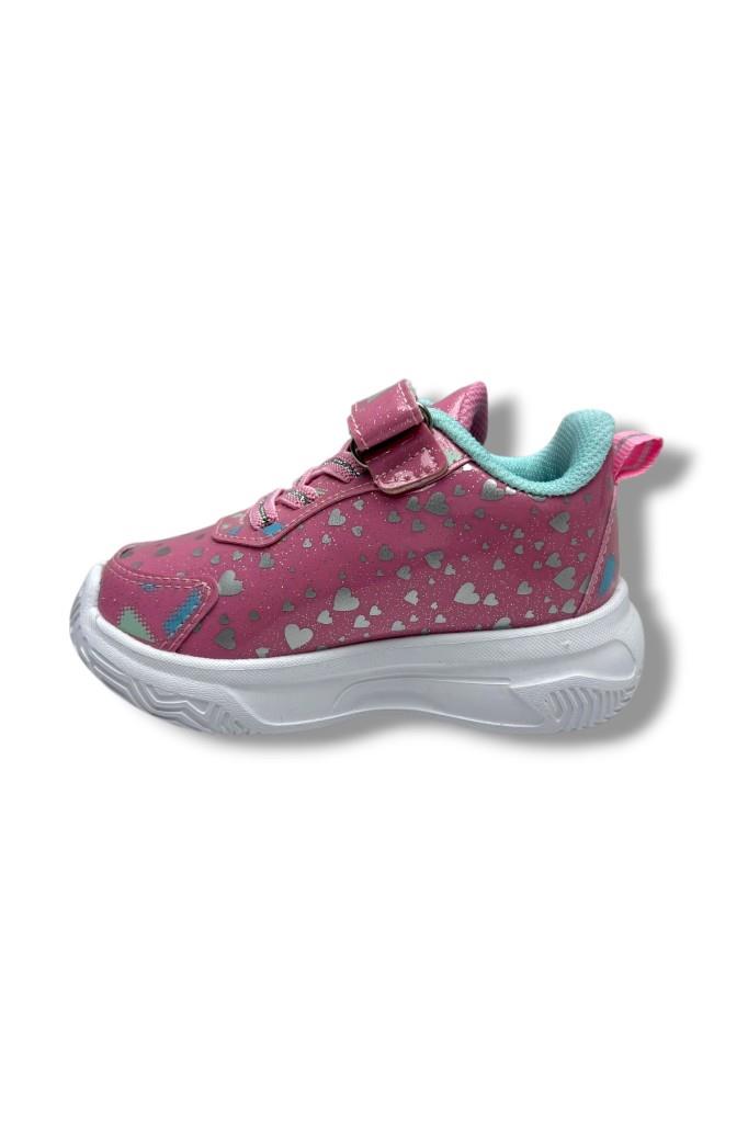Cakgo Kuromi 725-26 Simli Parlak Deri Anatomik Kız Çocuk Sneaker Pembe Yeşil 22-25