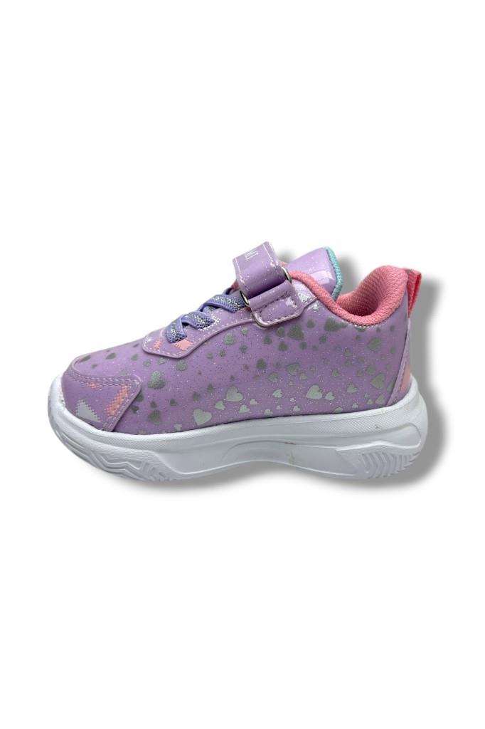 Cakgo Kuromi 725-26 Simli Parlak Deri Anatomik Kız Sneaker Çocuk Lila Pembe 22-25