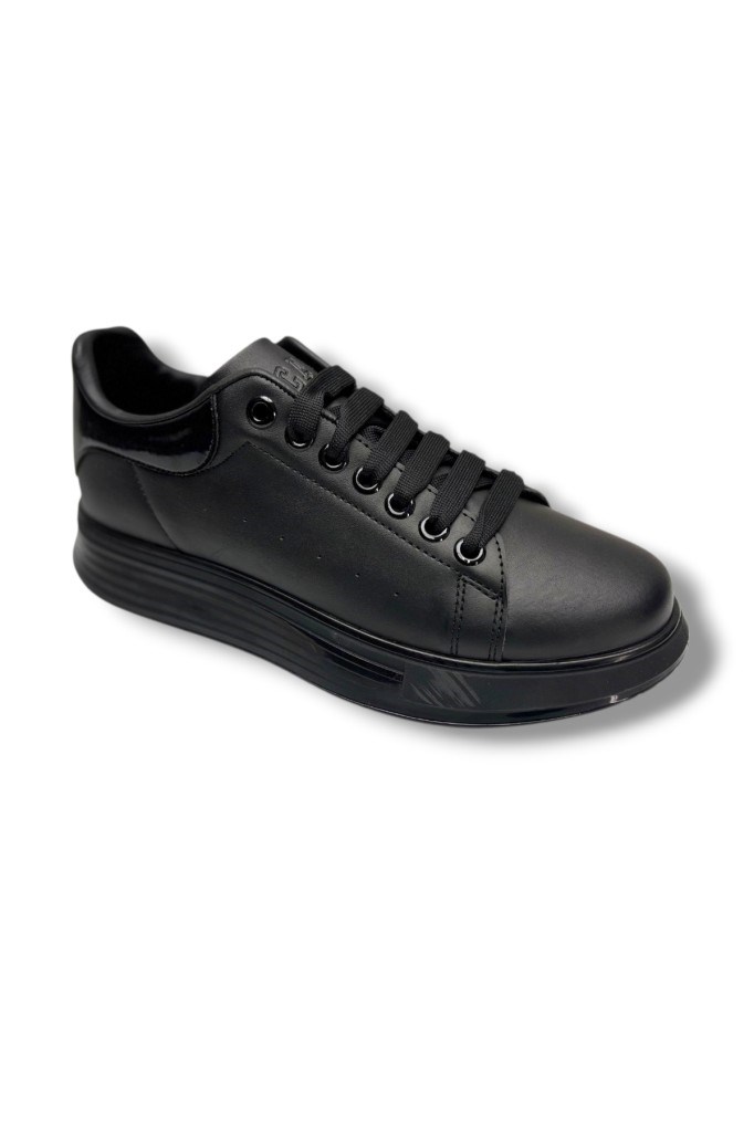 Cap 2044-26 Cilt Deri Anatomik Bağcıklı Erkek Sneaker