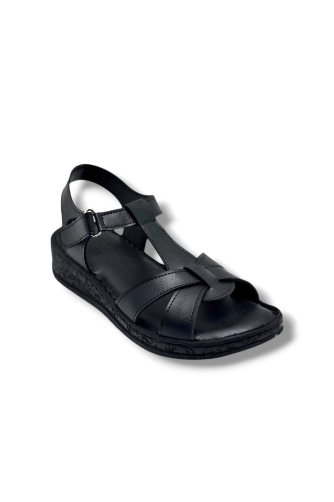 Caprito SD015-26 Cilt Köprülü Çapraz Bant Anatomik Dolgu Taban Kadın Sandalet