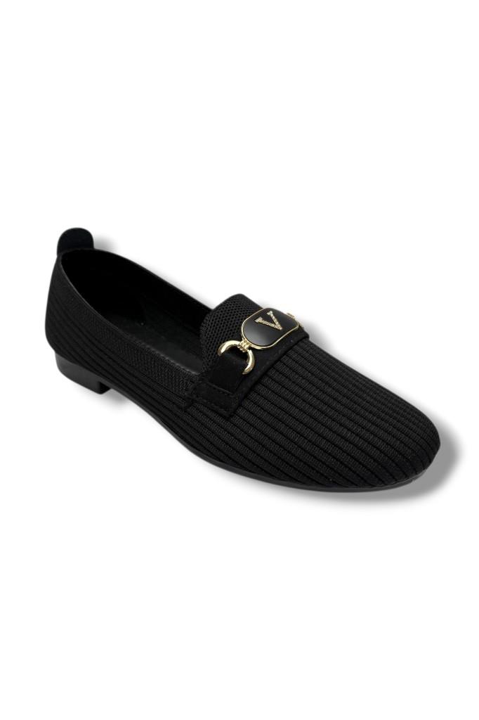 Ceylan Shoes 155-26 Triko V Toka Anatomik Kadın Babet