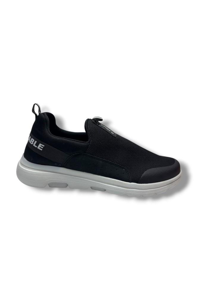 Cheta 082-26 Anorak Slip On Erkek Sneaker Siyah Füme