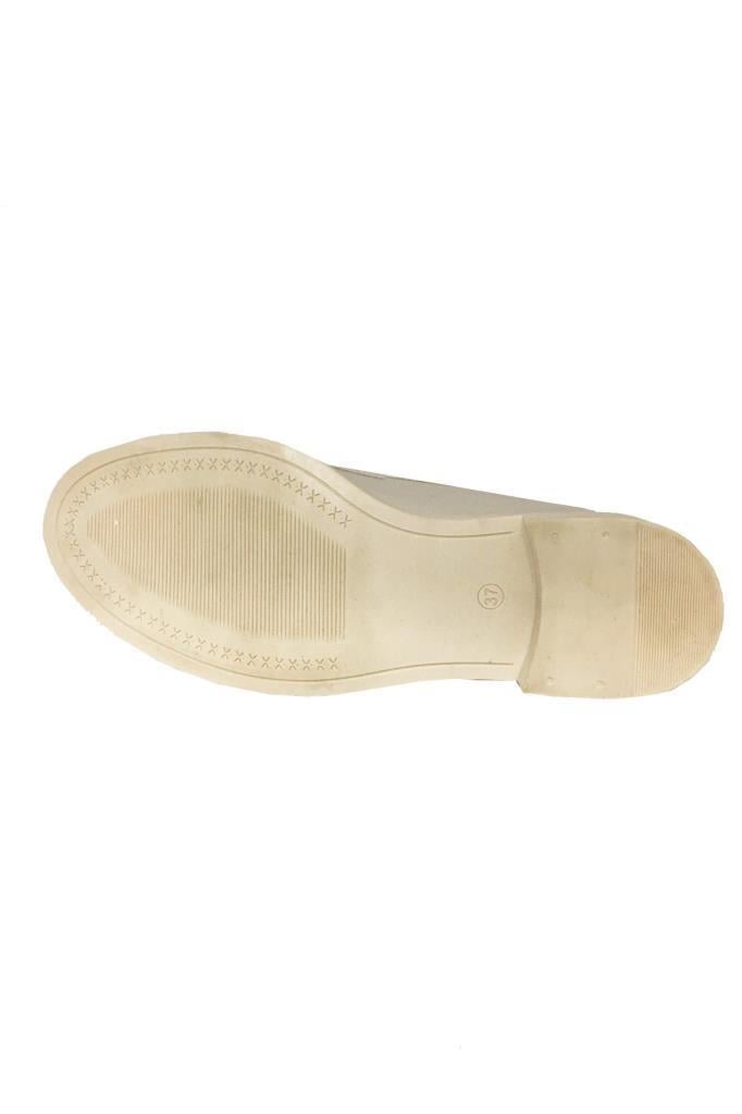 Comfort Shoes 233 Deri Trend Fashion Taşlı Kadın Babet