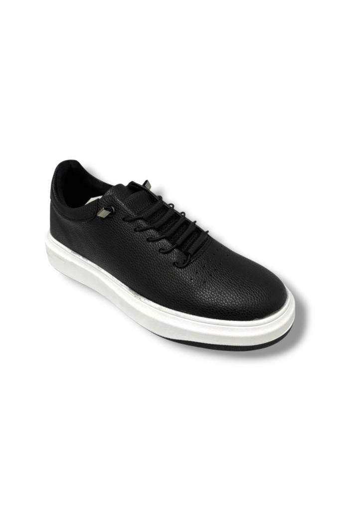 Conteyner 404-26 Deri Anatomik Erkek Ayakkabı Siyah Beyaz