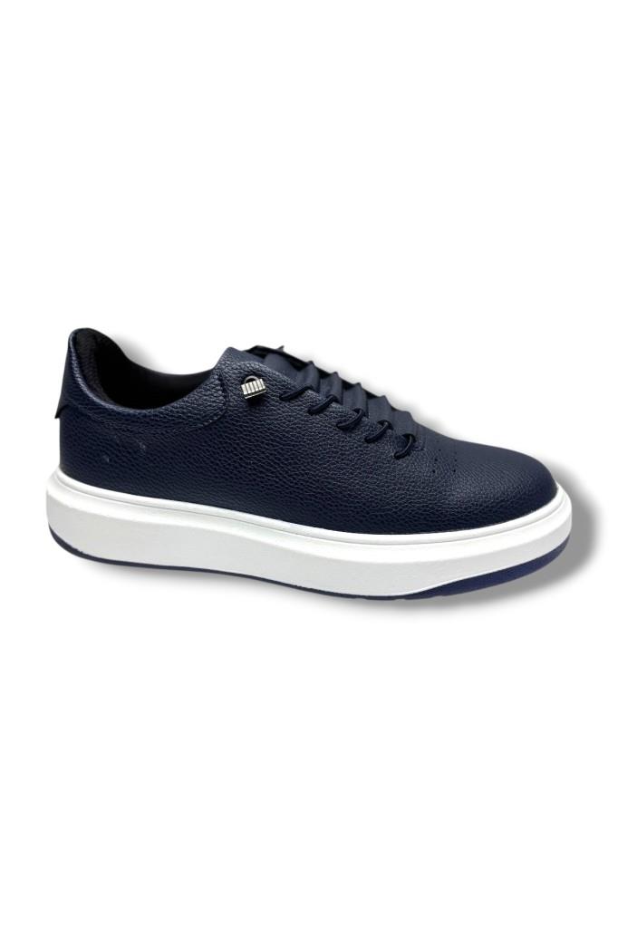 Conteyner 404-26 Deri Anatomik Erkek Sneaker Lacivert Beyaz