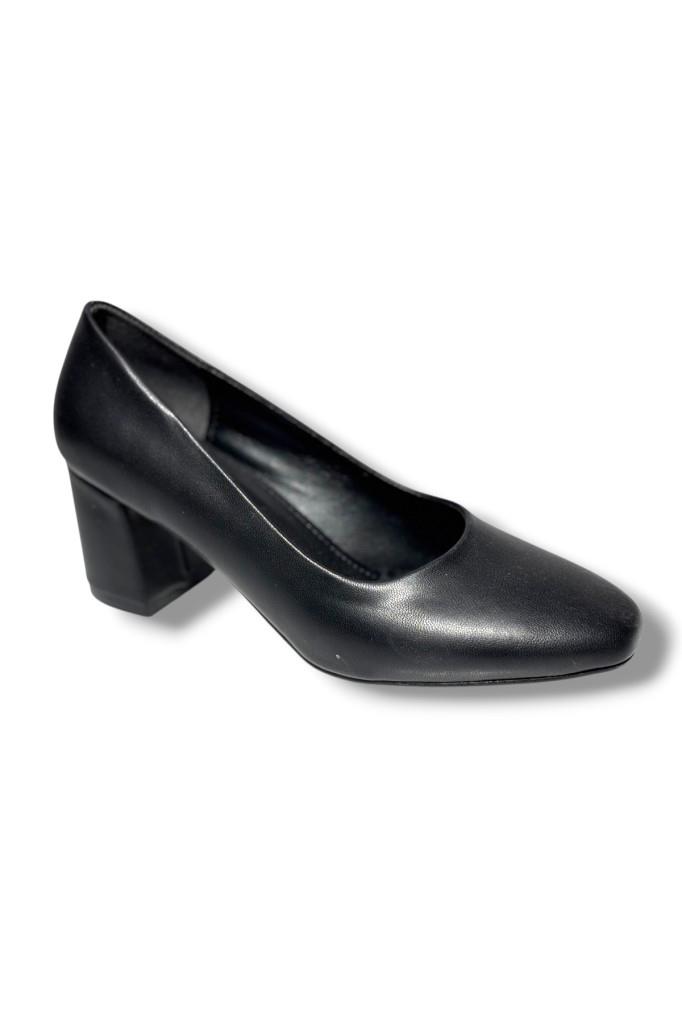Cshoes 176-26 Cilt Deri Kare Topuklu Kadın Ayakkabı