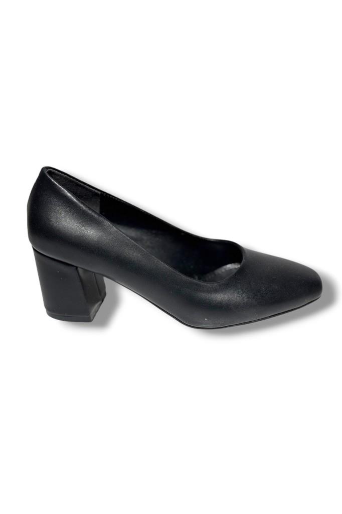 Cshoes 176-26 Cilt Deri Kare Topuklu Kadın Ayakkabı