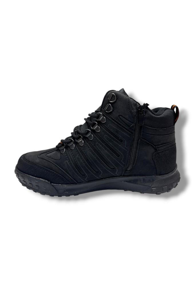 Dakırs 116-26 Deri Outdoor Kürklü Fermuarlı Erkek Bot