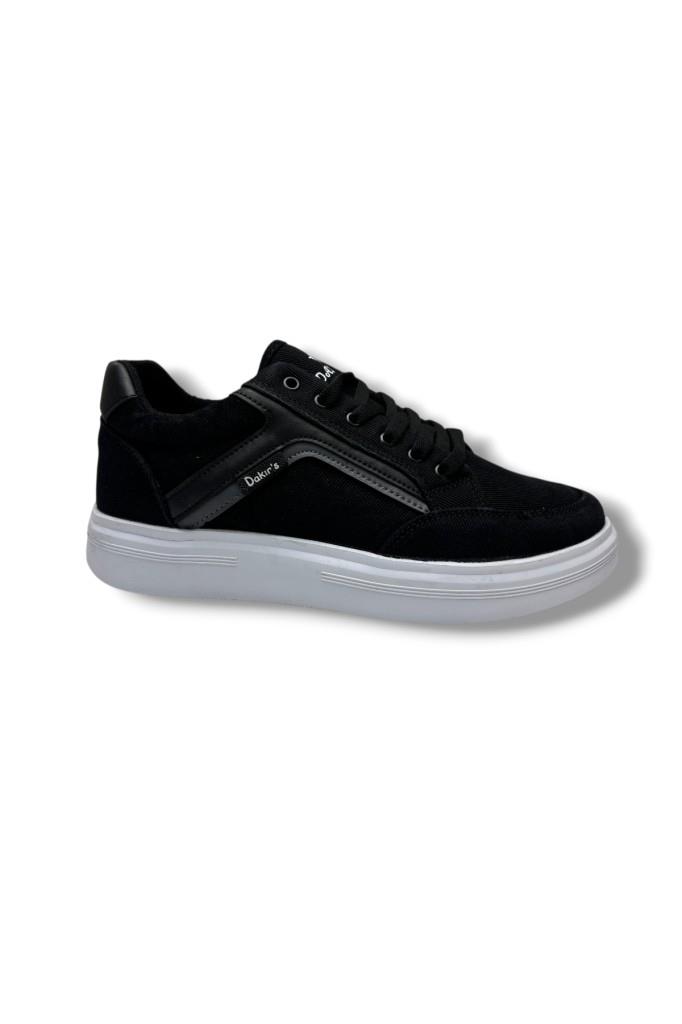Dakırs 2298-26 Dayanıklı Tekstil Anatomik Bağcıklı Erkek Sneaker Siyah Beyaz