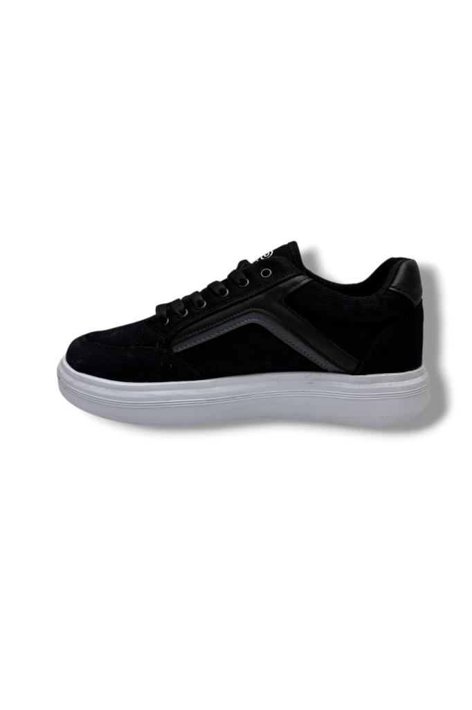 Dakırs 2298-26 Dayanıklı Tekstil Anatomik Bağcıklı Erkek Sneaker Siyah Beyaz