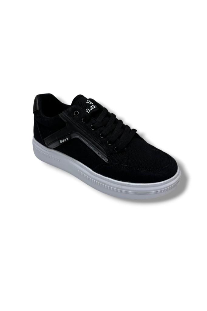 Dakırs 2298-26 Dayanıklı Tekstil Anatomik Bağcıklı Erkek Sneaker Siyah Beyaz