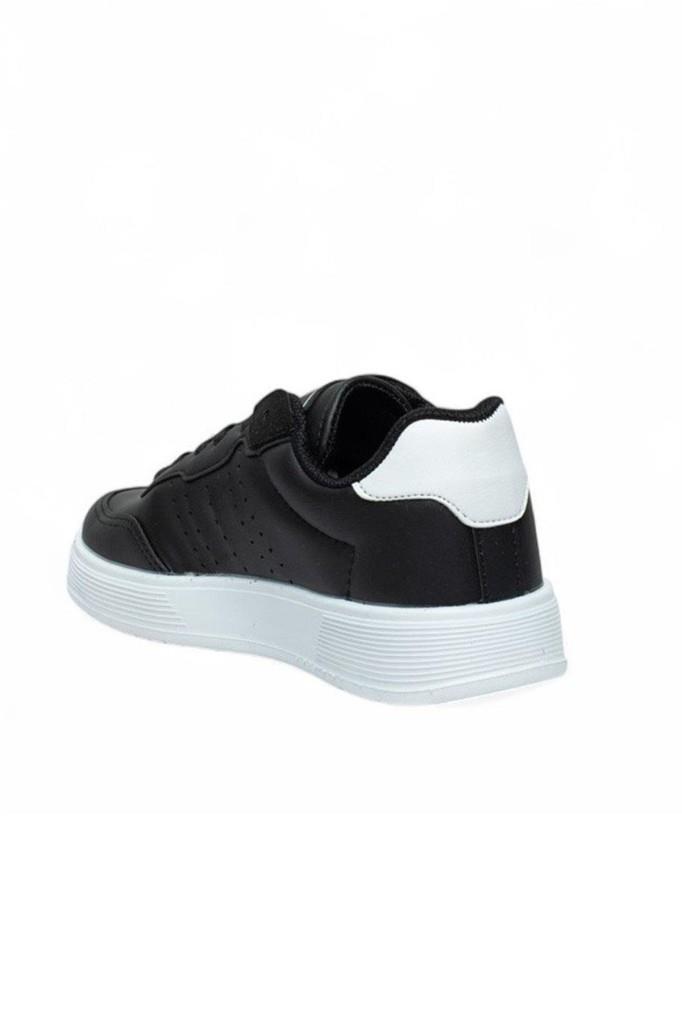 Dark Step 158-26 Cilt Deri Anatomik Sneaker 36-40  Siyah-Beyaz