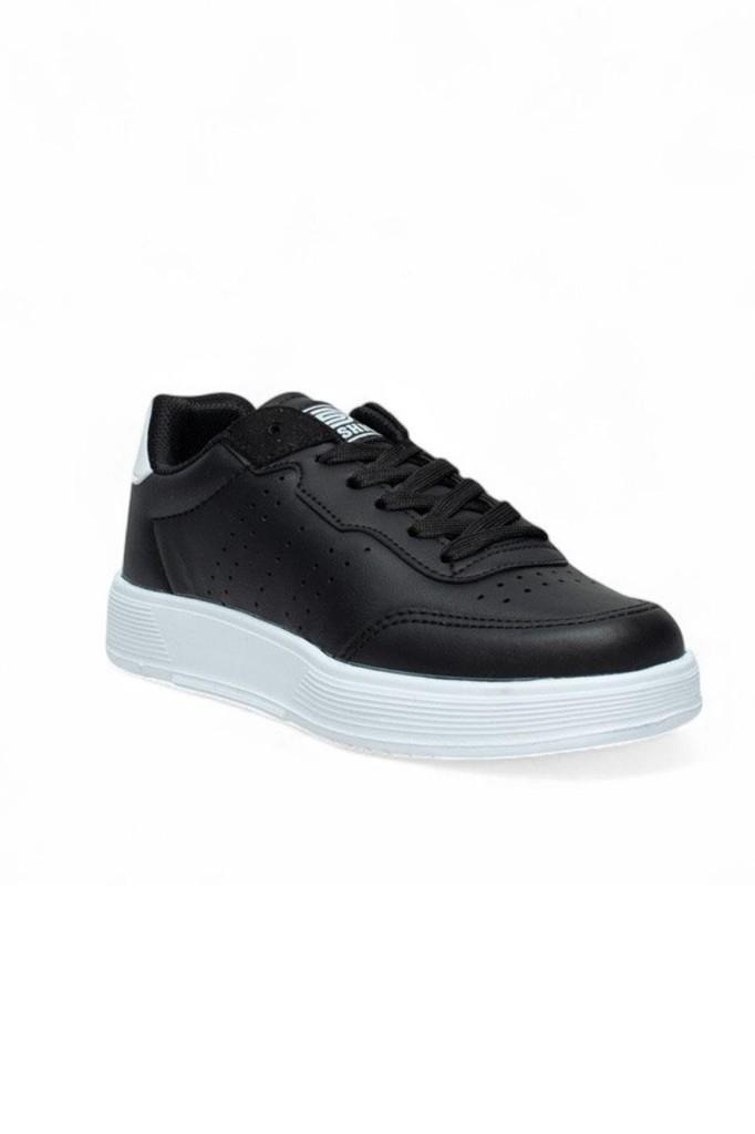 Dark Step 158-26 Cilt Deri Anatomik Sneaker 36-40  Siyah-Beyaz