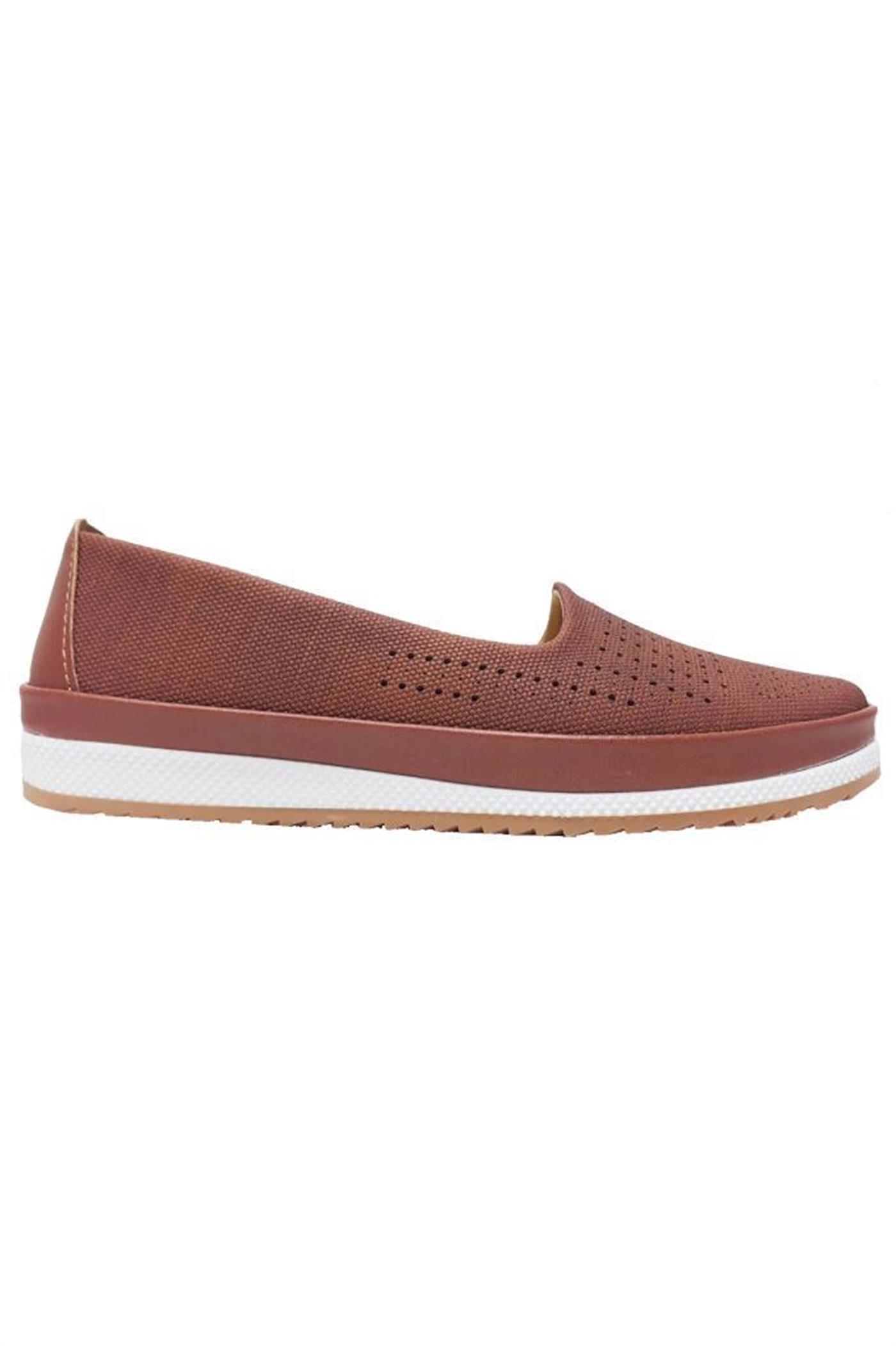 Dinçoflaz A130-1 Baskı Deri Fashion Kadın Ayakkabı