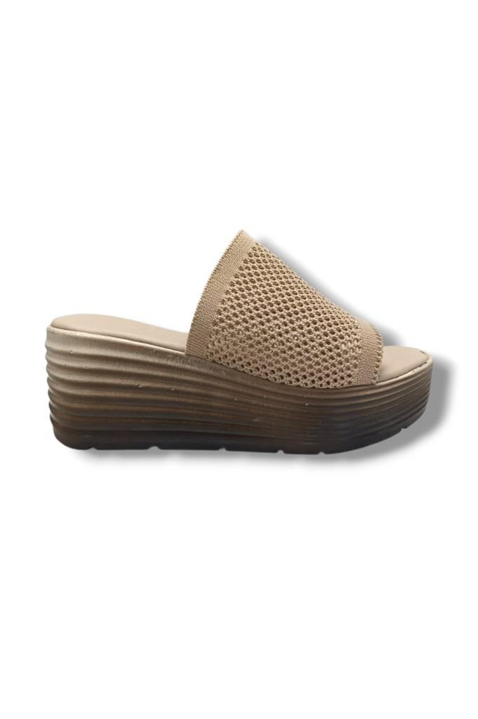 Efsun 3005-26 Triko Anatomik Dolgu Topuk Kadın Terlik