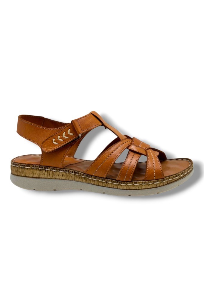Ellanor S-050-26 Hakiki Deri Anatomik Taban Kadın Sandalet