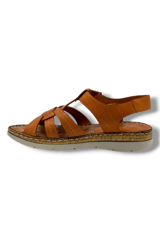 Ellanor S-050-26 Hakiki Deri Anatomik Taban Kadın Sandalet