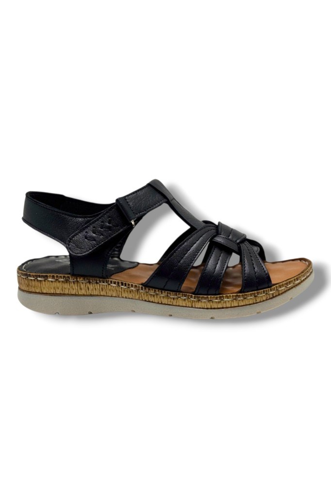 Ellanor S-050-26 Hakiki Deri Anatomik Taban Kadın Sandalet