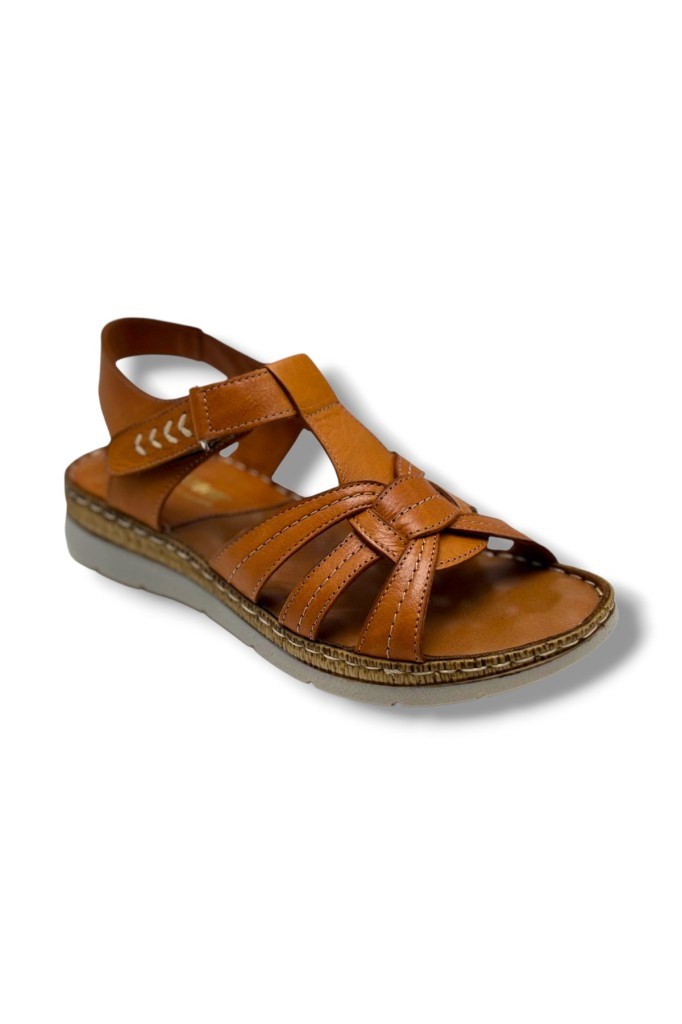Ellanor S-050-26 Hakiki Deri Anatomik Taban Kadın Sandalet