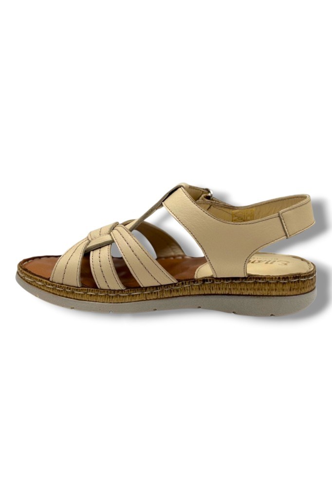 Ellanor S-050-26 Hakiki Deri Anatomik Taban Kadın Sandalet