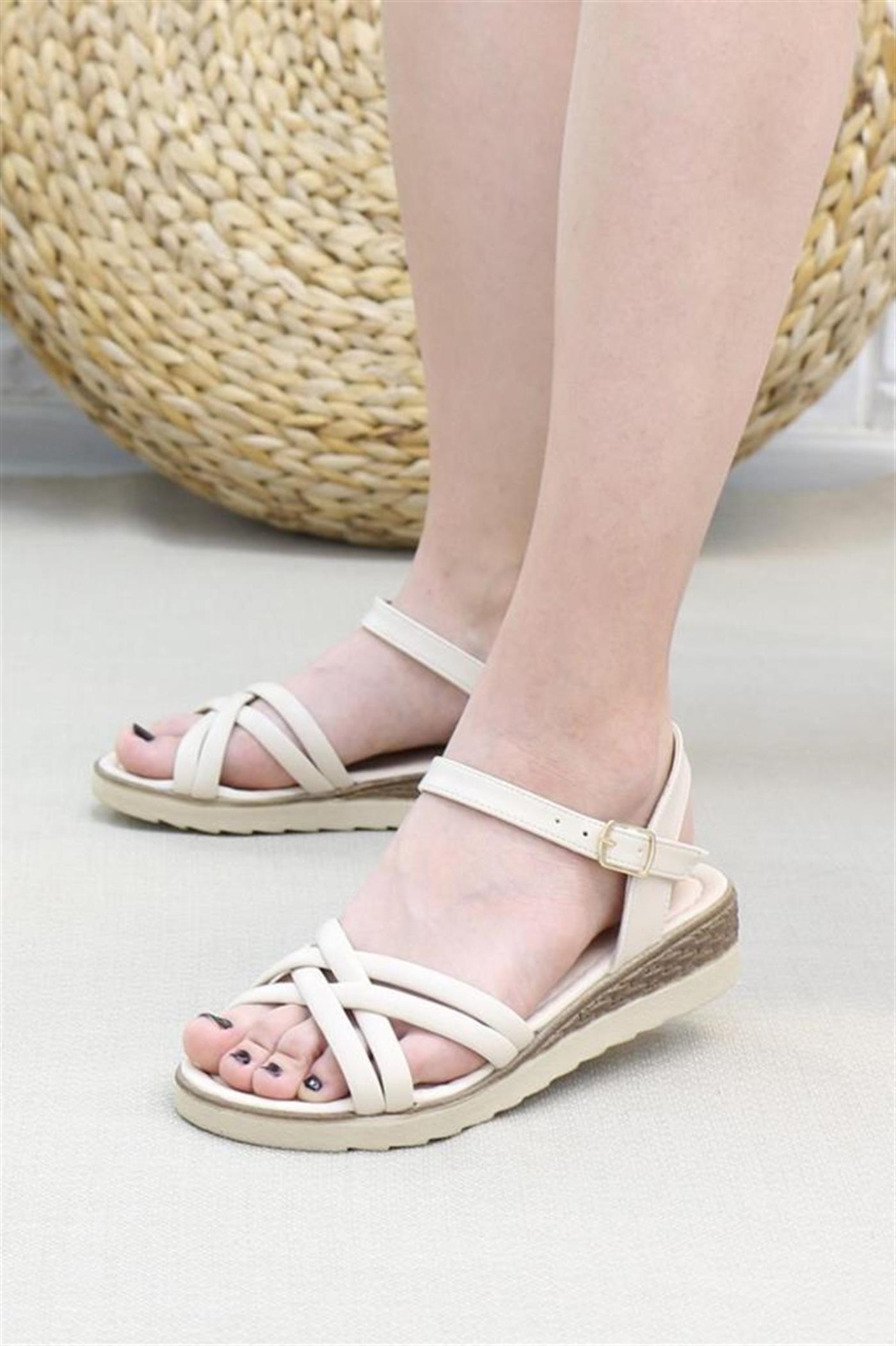 Fancy 203-23 Deri Fashion Kadın Sandalet