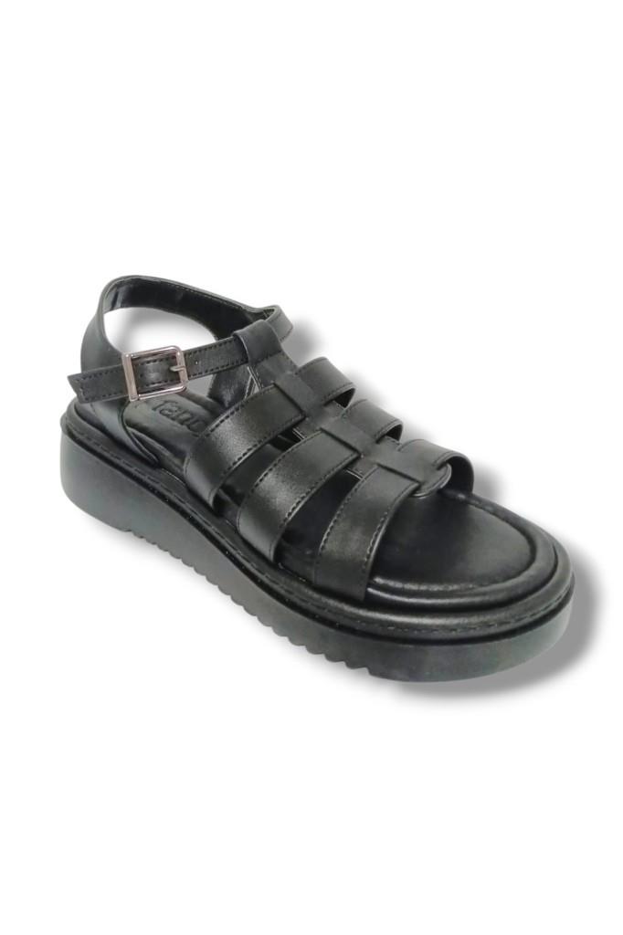 Fancy 606-25 Antomik 3 Bant Dolgu Topuk Kadın Sandalet