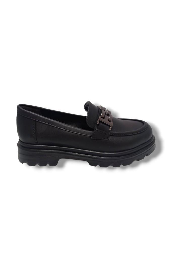 Fancy 801-25 Deri Loafer Tokalı Kadın Ayakkabı