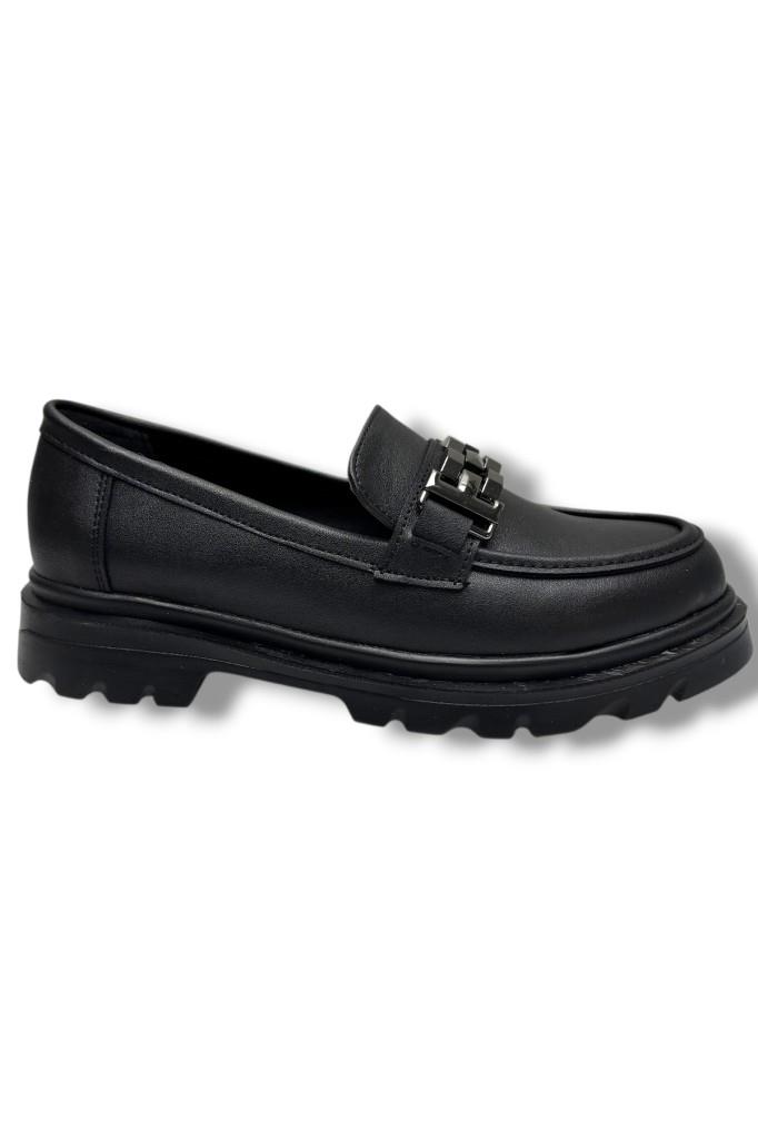 Fancy 801-26 Deri Loafer Tokalı Anatomik Kadın Ayakkabı