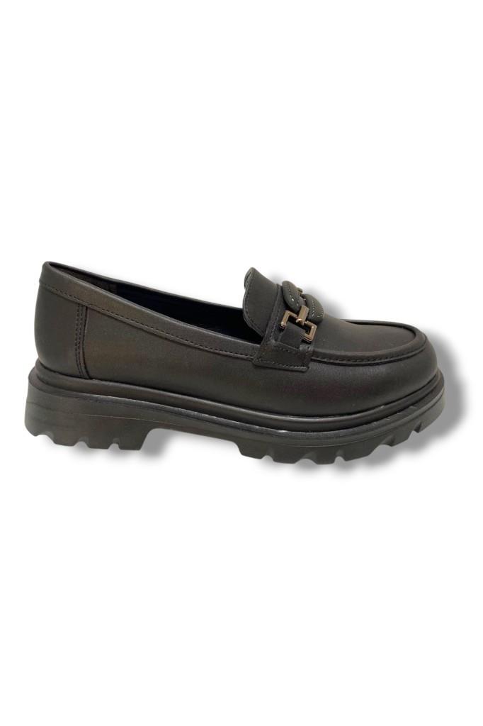 Fancy 816-25 Deri Anatomik Sıfır Tokalı Loafer Kadın Ayakkabı