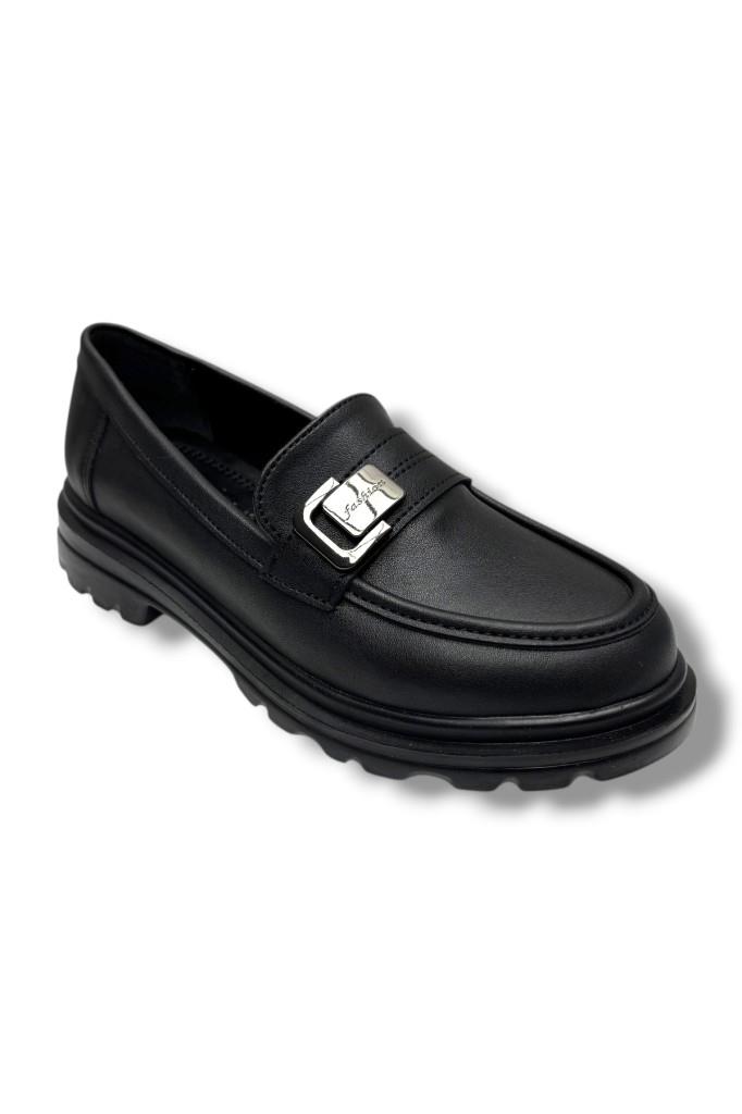 Fancy 836-26 Deri Loafer Tokalı Anatomik Kadın Ayakkabı