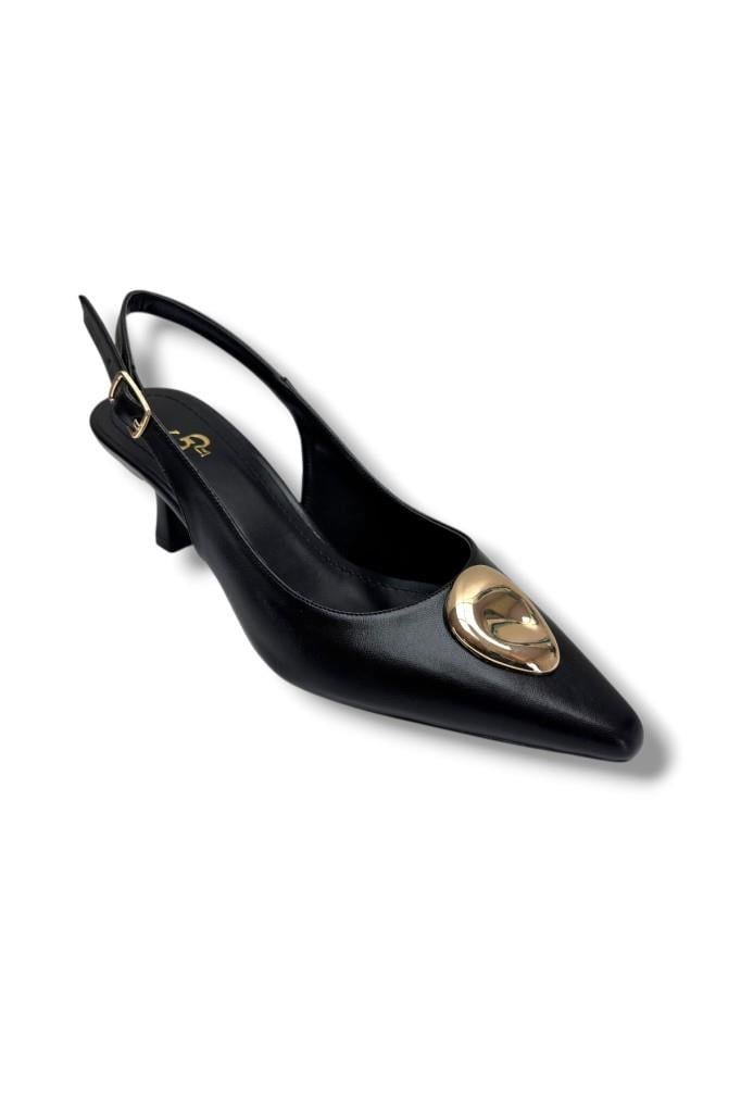 Gedik Pasha 26752-26 Cilt Gold Tokalı Kısa Topuk Kadın Stiletto(6cm)