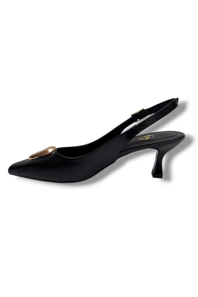 Gedik Pasha 26752-26 Cilt Gold Tokalı Kısa Topuk Kadın Stiletto(6cm)