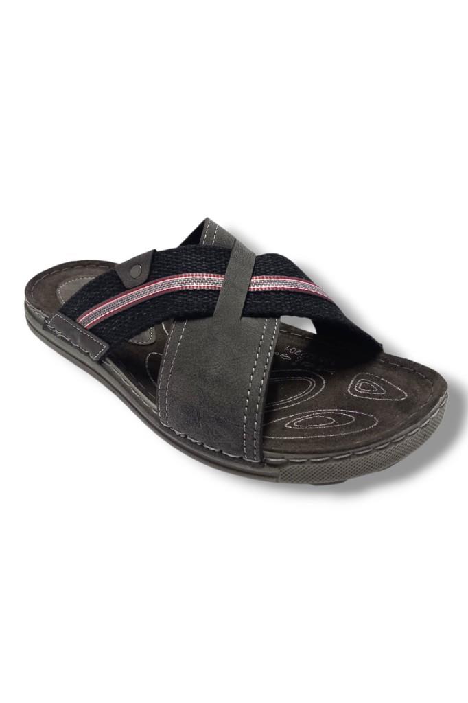 Gezer 15821-25 Deri Anatomik Çapraz Bant Erkek Terlik