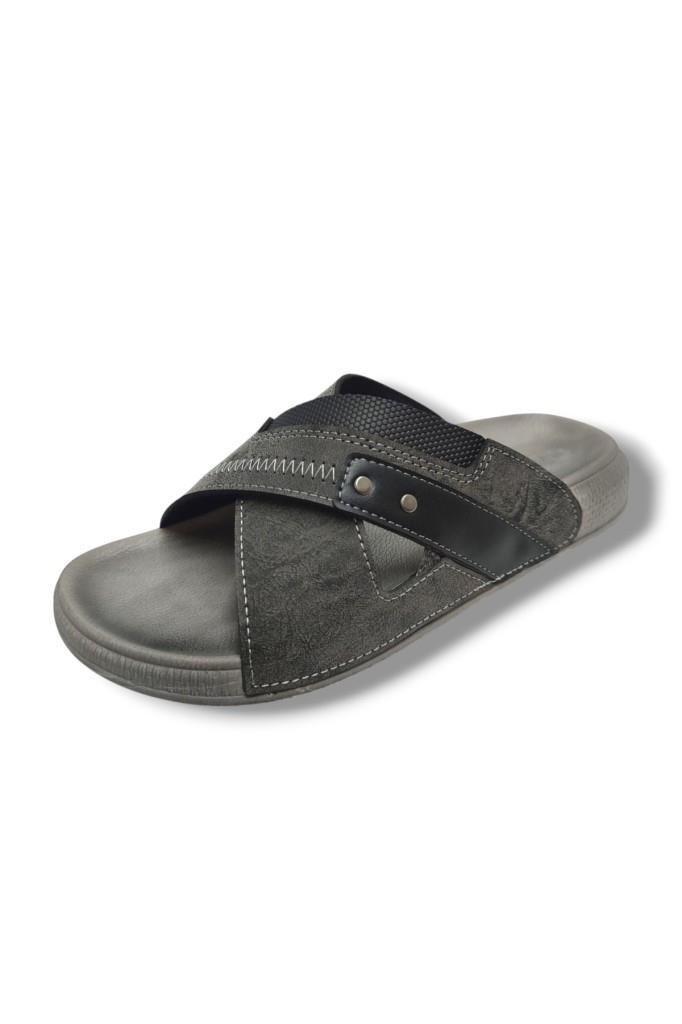 Gezer 16387-25 Deri Anatomik Çapraz Bant Erkek Terlik