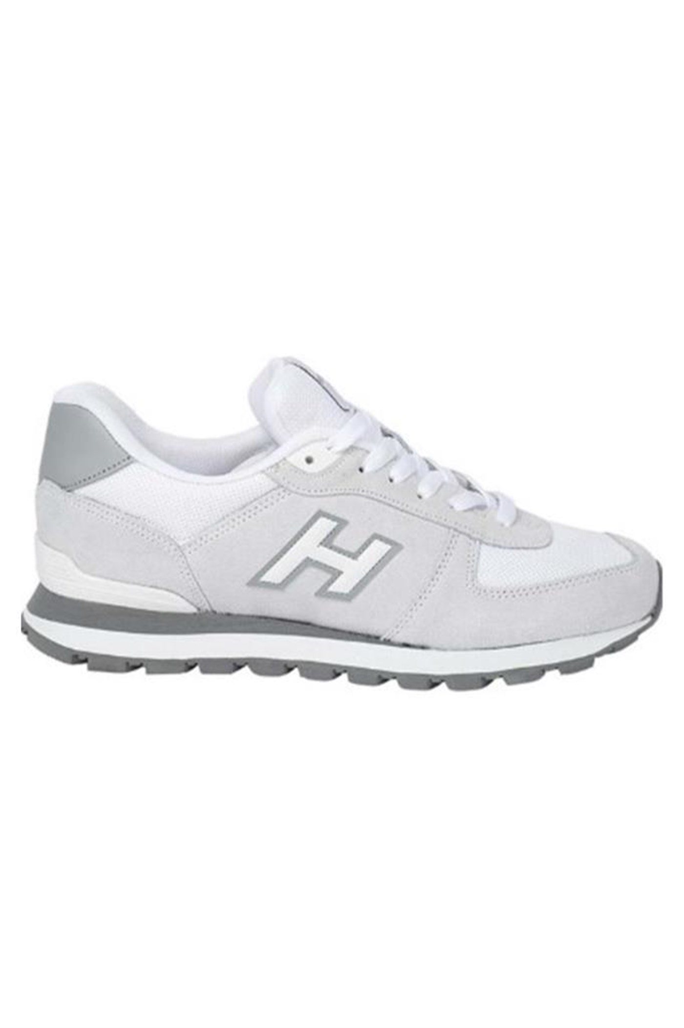 Hammer Jack 19250-M Peru Hakiki Deri Sneakers Ayakkabı Beyaz Puruty Grı